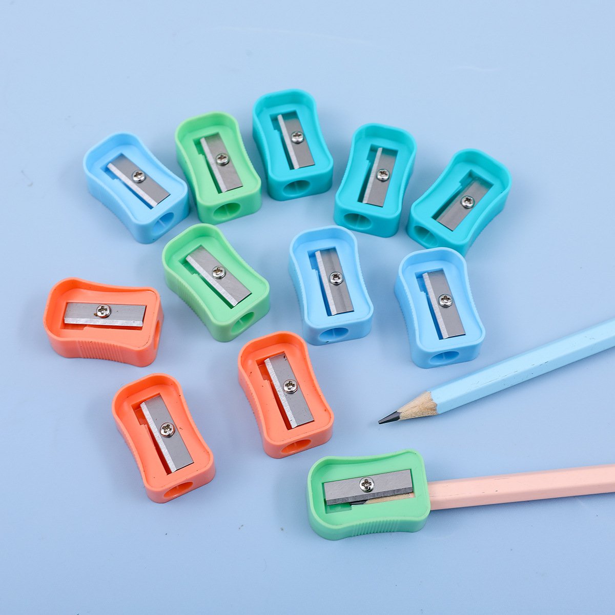 Wholesale mini pencil sharpener, 12-pack, pastel color