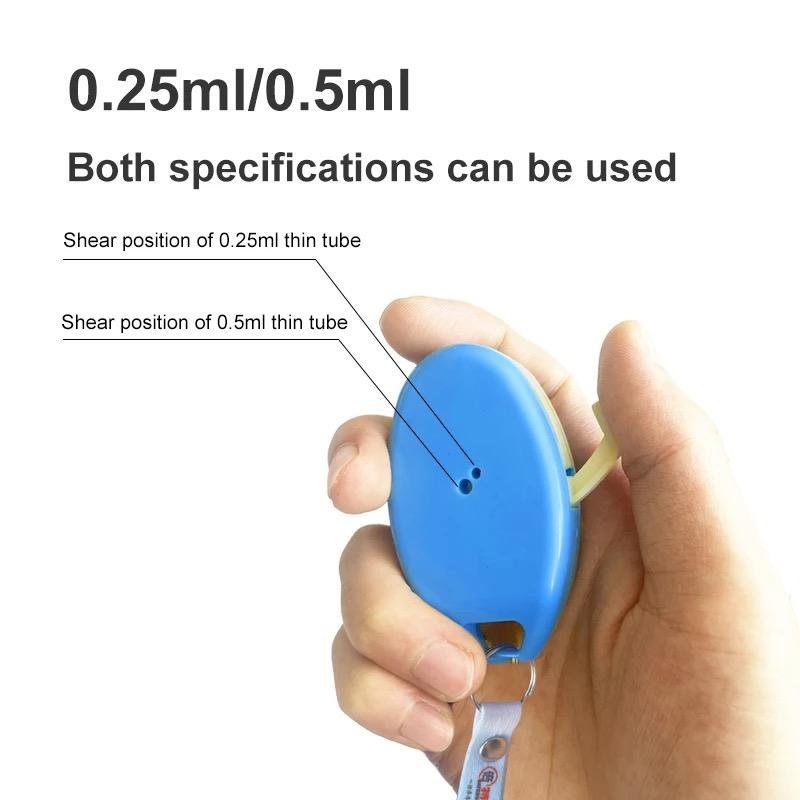 Blue Veterinary Scissor Cutter – Artificial Insemination Semen Straw Tool - Image 5