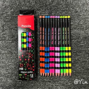 Eco-Friendly Softwood Pencils – Polka Dot Design Box