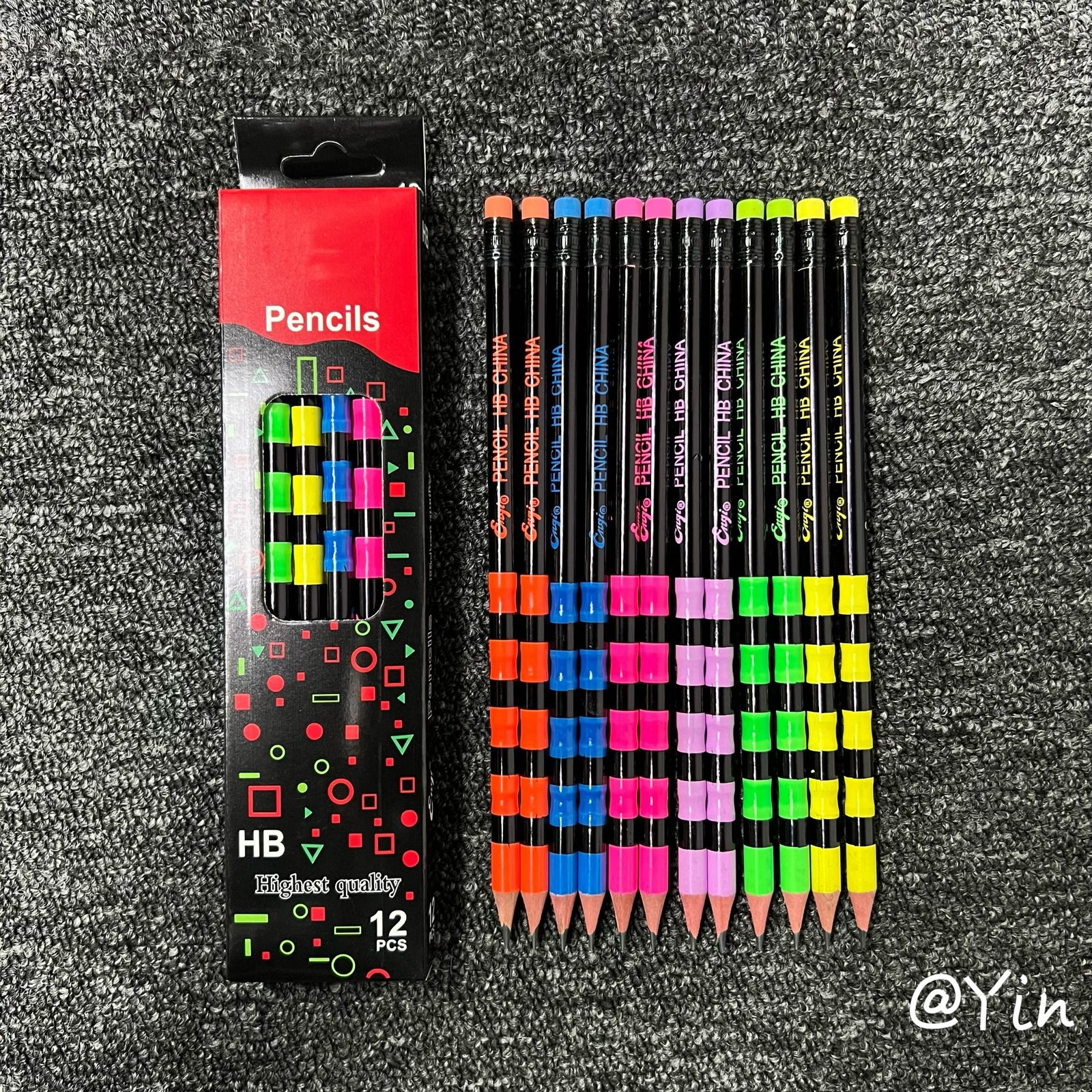 Eco-Friendly Softwood Pencils – Polka Dot Design Box