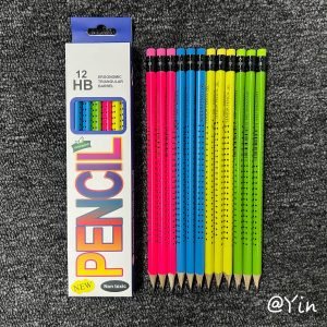 Smooth Writing Softwood Pencils – Colorful Hexagonal Paint