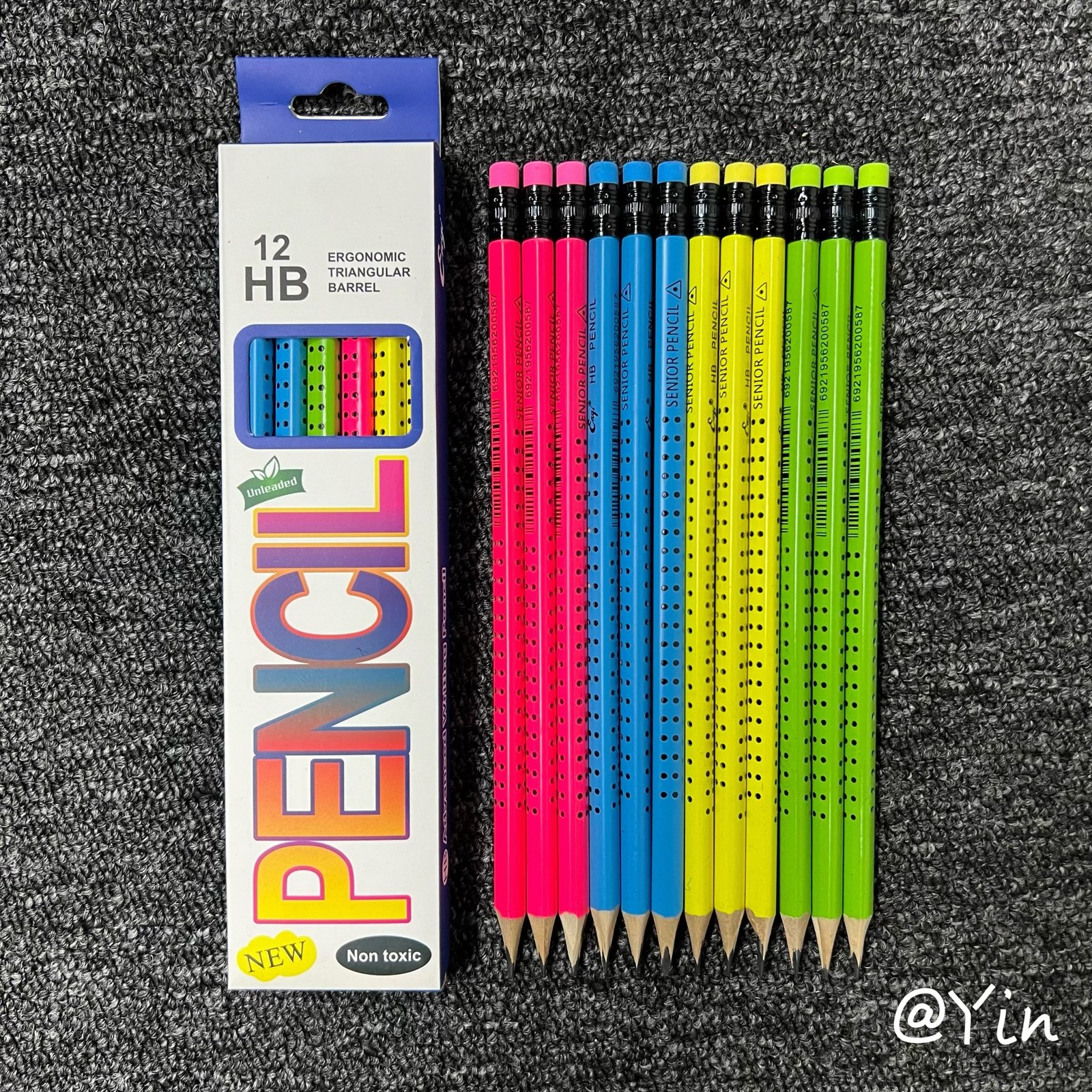 Smooth Writing Softwood Pencils – Colorful Hexagonal Paint
