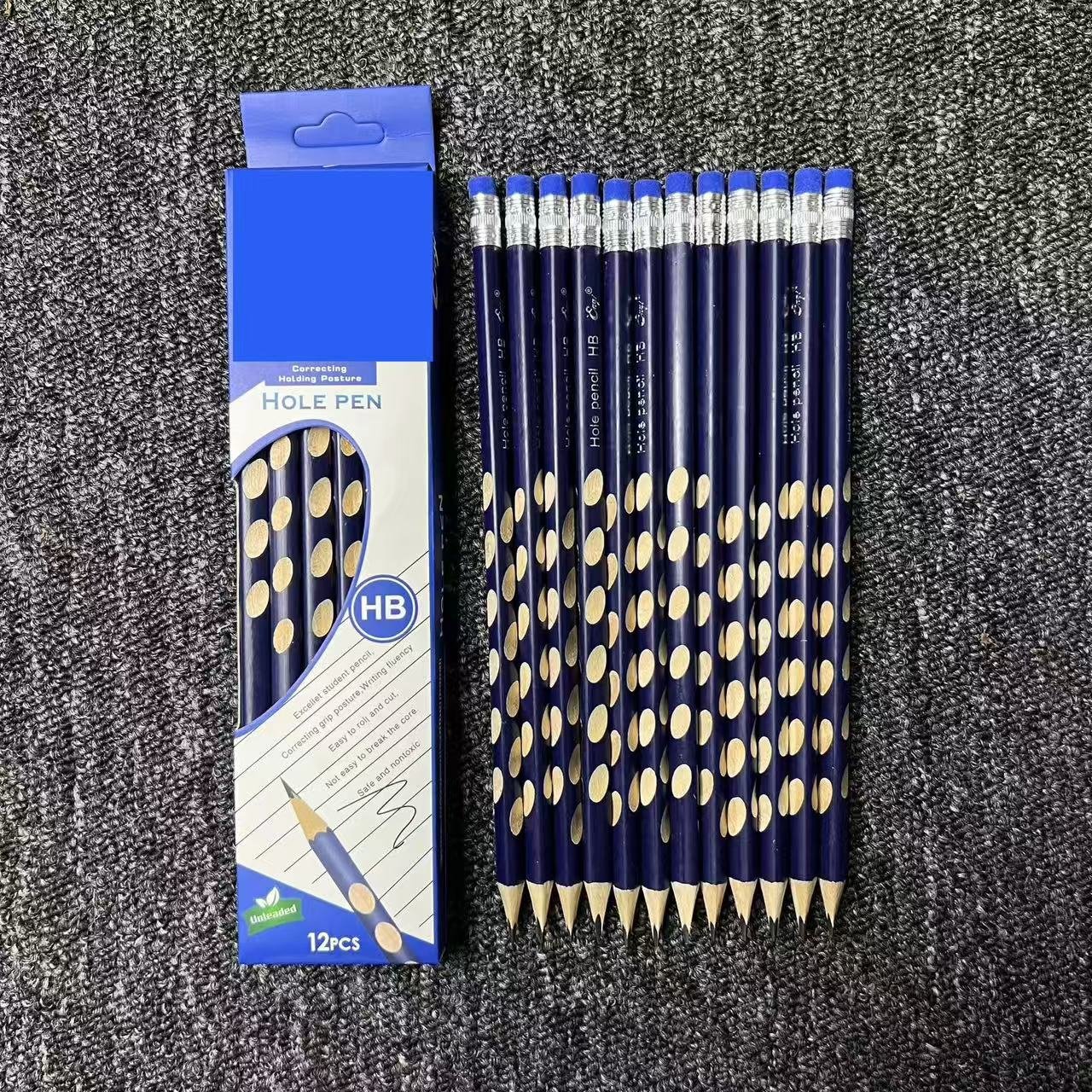 Durable Softwood Blue Hole Pencil – Easy Sharpening